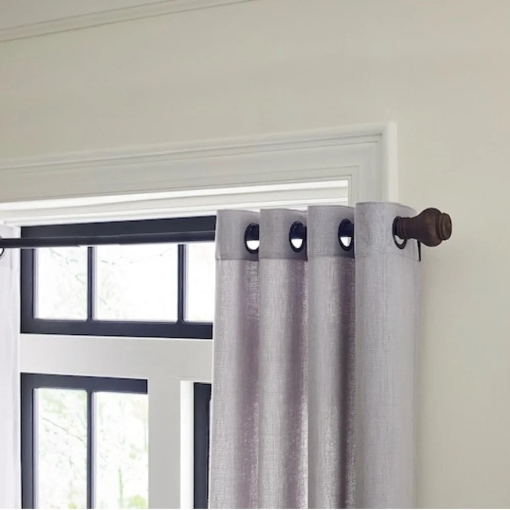 2PK Allen + Roth 52” X 84” Logan Gray Light Filtering Back Tab Single Curtain